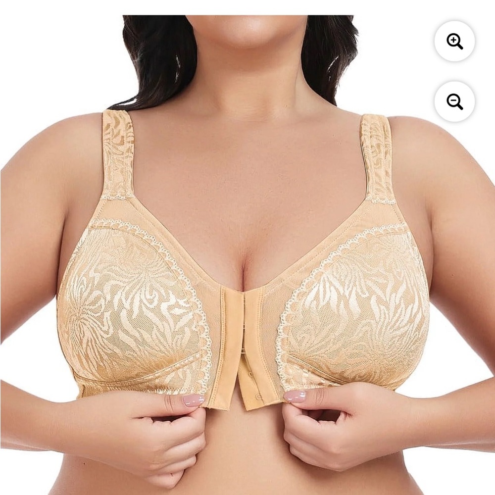 Wingslove Beige Front Closure Bra 42C NWT